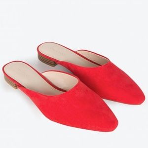 Oak + Fort Slip-On Flat Suede Mule 7
